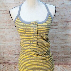 Hurley X Yellow/Gray Tank Top w/Racerback Straps Size M